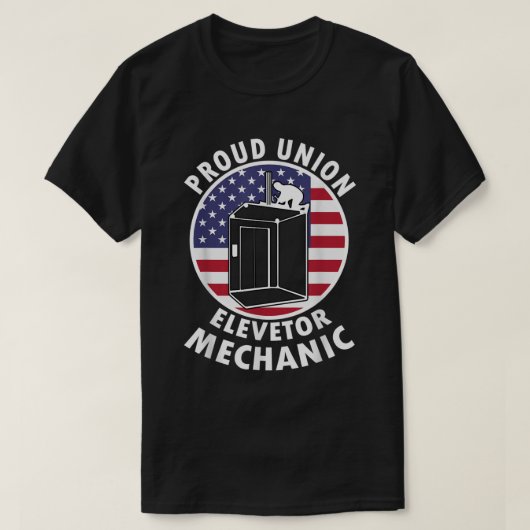 Tshirt Union d'ascenseur pour mécanique du travail (Design devant)