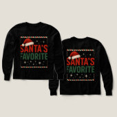 Tshirt van het meisje van de kerstman (Voorkant /achterkant)