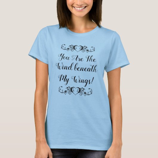 Tshirt Vent Sous Mes Ailes Citation Inspirante (Devant)