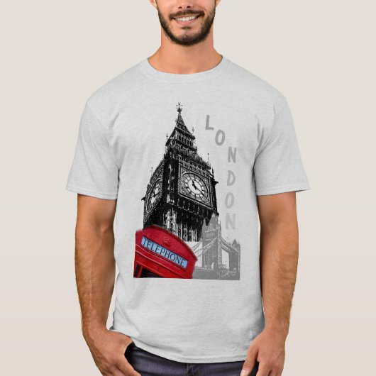 TShirts pour hommes Londres Big Ben Horloge Tower  (Devant)
