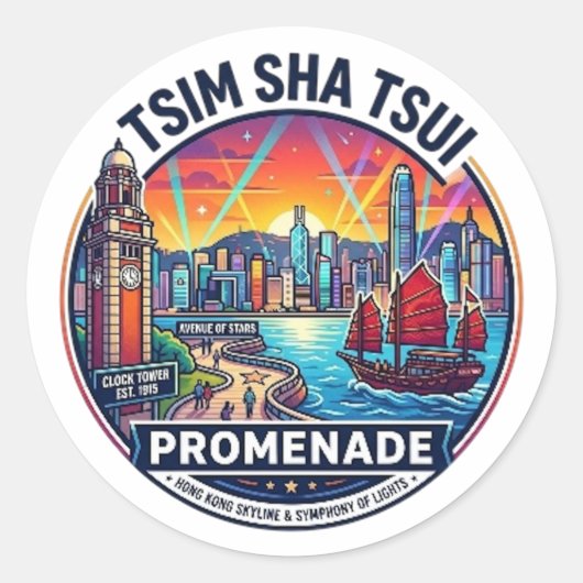 TSIM SHA TSUI PROMENADE RONDE STICKER (Voorkant)