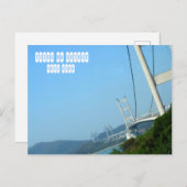 Tsing Ma Bridge in Hong Kong Briefkaart (Voorkant / Achterkant)