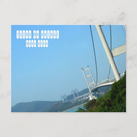 Tsing Ma Bridge in Hong Kong Briefkaart (Voorkant)
