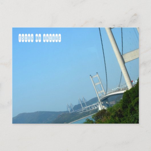 Tsing Ma Bridge in Hong Kong Briefkaart (Voorkant)