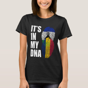 Tsjaad en Basotho Mix DNA Erfgoed Vlag T-shirt