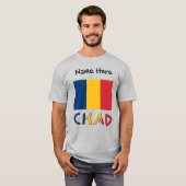 Tsjaad en Tsjadische vlag Aangepaste Mannen T-shirt (Voorkant volledig)