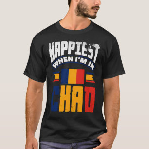 Tsjaad Tsjadische Tsjadische Tsjadische vlag is he T-shirt