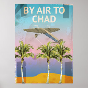Tsjaad Vintage Reisposter Poster