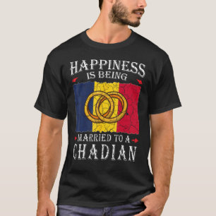Tsjadiaans Huwelijk Tsjaad Gehuwd Vlag Getrouwd Cu T-shirt