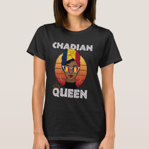 Tsjadische Koningin Afrikaanse Koningin Tsjaad Vla T-shirt