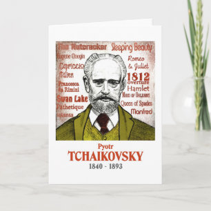 Tsjaikovski groetkaart kaart