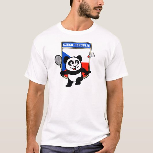 Tsjechië Badminton Panda T-shirt (Voorkant)