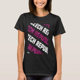 Tsjechië Camo Patroon Roze Camouflage T-shirt