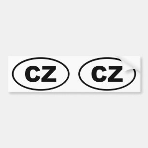 Tsjechië CZ Europees ovaal Bumpersticker