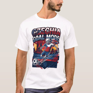 Tsjechië Doel Modus Skelet Aanvaller Naties Street T-shirt