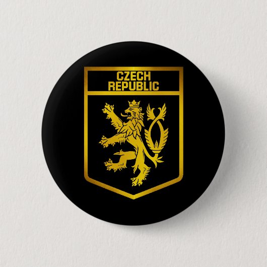Tsjechië Emblem Ronde Button 5,7 Cm (Voorkant)