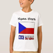 Tsjechië en Tsjechische vlag gepersonaliseerd T-shirt (Voorkant)