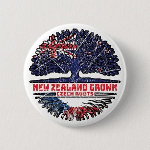 Tsjechië Nieuw-Zeeland Nieuw-Zeeland Ronde Button 5,7 Cm