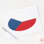 Tsjechië Ovale Sticker (Envelop)