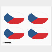 Tsjechië Ovale Sticker (Vel)