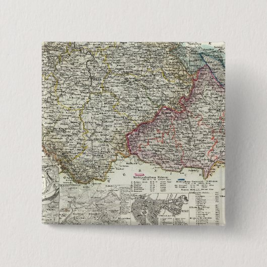 Tsjechië Vierkante Button 5,1 Cm (Voorkant)