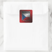 Tsjechië Vierkante Sticker (Tas)