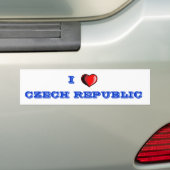 TsjechiëI houdt van Tsjechische Bumpersticker (Op auto)