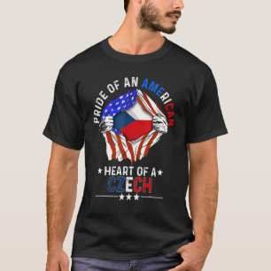 Tsjechisch Amerikaans-Amerikaanse Primair Vredesla T-shirt