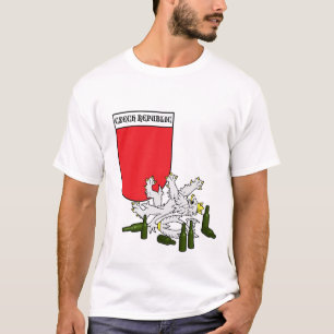 Tsjechisch Emblem met Lion T-shirt