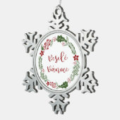 Tsjechisch kerstfeest, Veselé vánoce Tin Sneeuwvlok Ornament (Rechts)