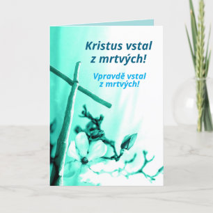 Tsjechische Christus is verrezen Paschale Groet Feestdagen Kaart
