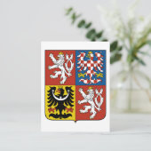 tsjechische embleem briefkaart (Staand voorkant)