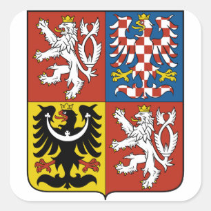 tsjechische embleem vierkante sticker