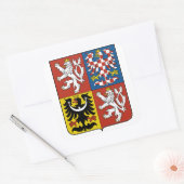 tsjechische embleem vierkante sticker (Envelop)