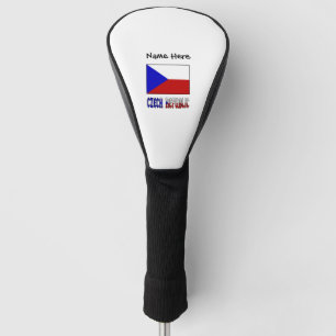 Tsjechische en Tsjechische Republiek Vlag met Uw N Golfheadcover