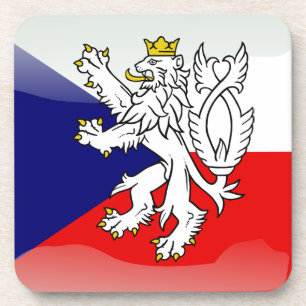 Tsjechische glanzende vlag bier onderzetter