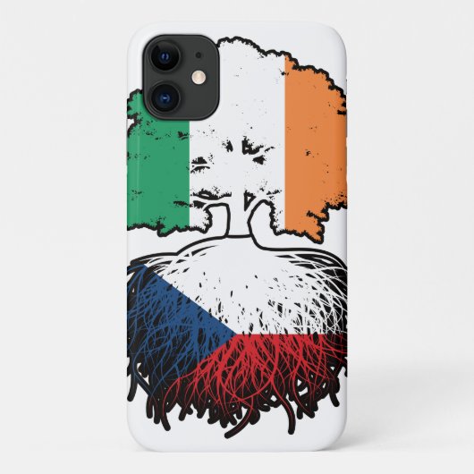 Tsjechische Ierse vlag - boomstamwortels Case-Mate iPhone Case (Achterkant)