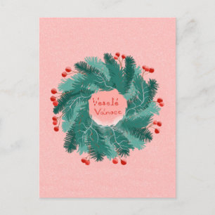 Tsjechische kerstkrans Briefkaart