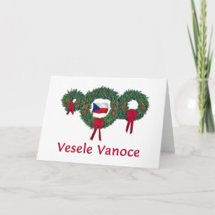 Tsjechische Kerstmis 2 Feestdagen Kaart