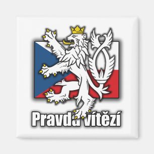 Tsjechische lionenjas vlag magneet