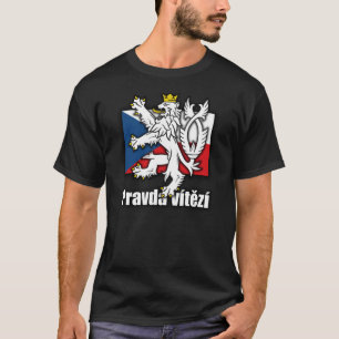 Tsjechische lionenjas vlag t-shirt