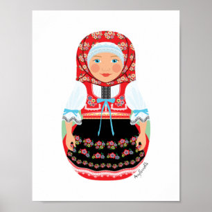 Tsjechische Matryoshka Poster