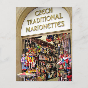 Tsjechische puppetten briefkaart