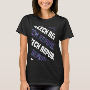 Tsjechische Republiek Camo Pattern Paarse Camoufla T-shirt
