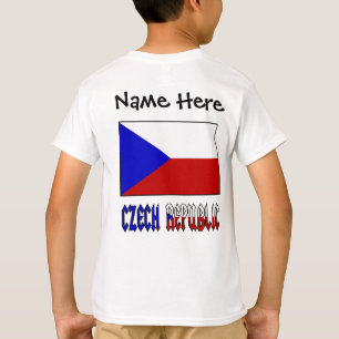 Tsjechische Republiek en Tsjechische Vlag Geperson T-shirt