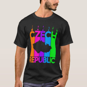 Tsjechische Republiek Kleurrijke Bellen T-shirt