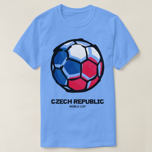 Tsjechische Republiek Land Vlag T-shirt (Design voorkant)