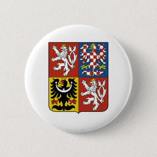 Tsjechische republiek land wapen wapenschild symbo ronde button 5,7 cm