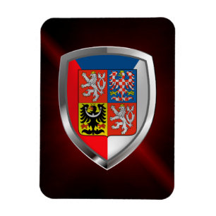 Tsjechische Republiek Metallic Emblem Magneet