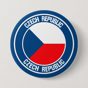 Tsjechische Republiek Ronde Emblem Button 7,6 Cm